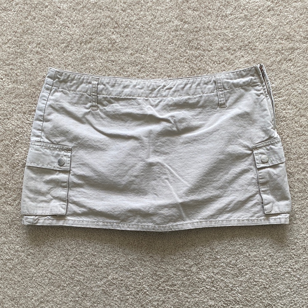 Rare Vintage Bongo Women's Beige Skort Mini Skort Skirt W/ Shorts 100% Cotton